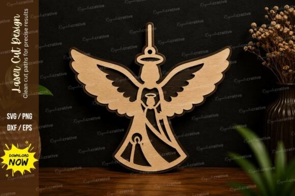 Angel Ornament SVG Laser Cut Svg Design