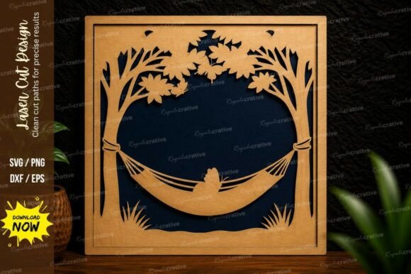 Beautiful Nature Hammock Laser Cut SVG Design File