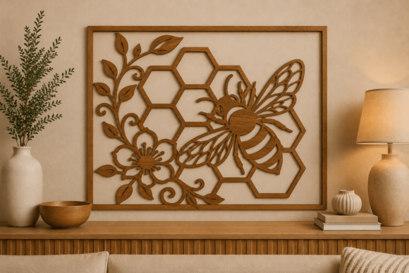 Bee Metal Wall Art SVG, Laser Cut Files for Your Projects