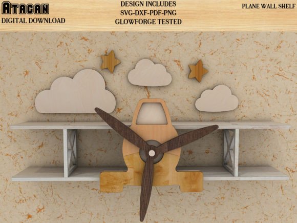Biplane Wood Plane Wall Rack: A Laser Cut Design