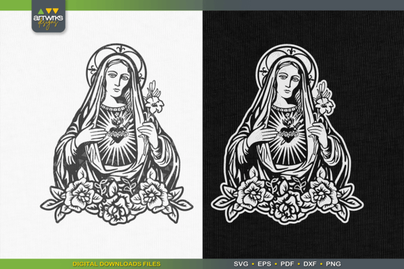 Immaculate Heart of Mary SVG for Your Creative Projects