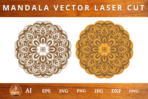 Multilayer Mandala Laser Cut File for Stunning Decor